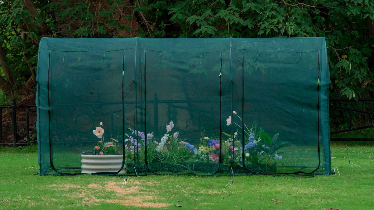 Large Tunnel 8.2'x4' Plant Netting Cover 4FT Tall Crop Cage Netting Pest Guard Cover for Vegetables Fruits Durable Gardening Net for Plant and Animal