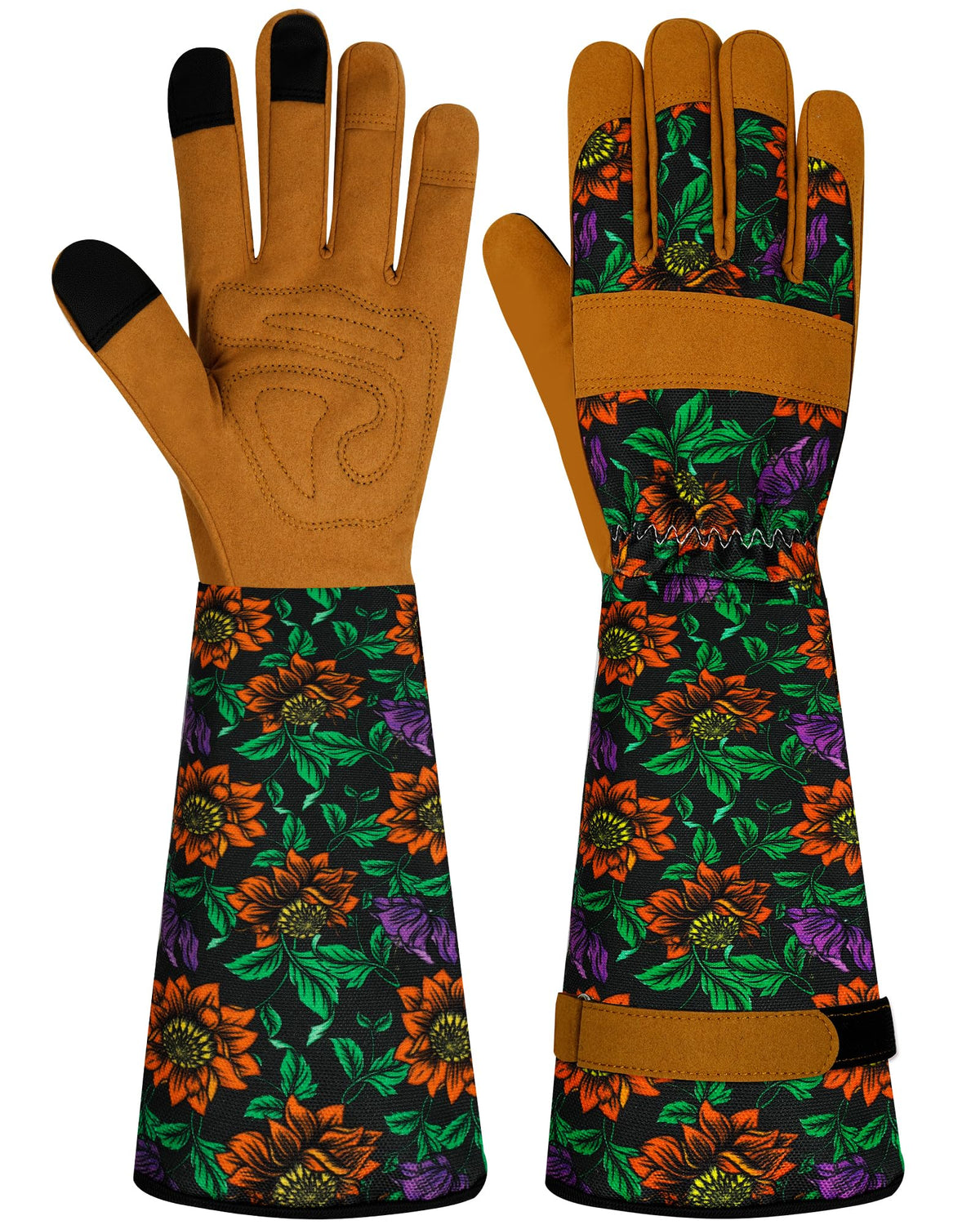 Long Gardening Gloves for Women Thorn Proof Leather Garden Gloves Breathable Working Gloves for Women Yard Outdoor