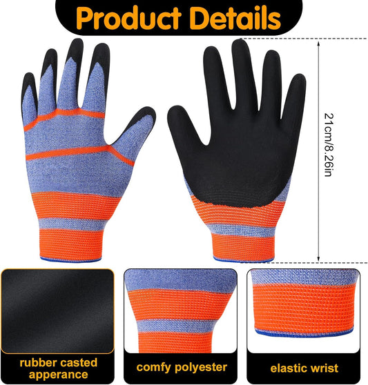 12 Pairs Gardening Gloves for Men Women, Summer Work Gloves