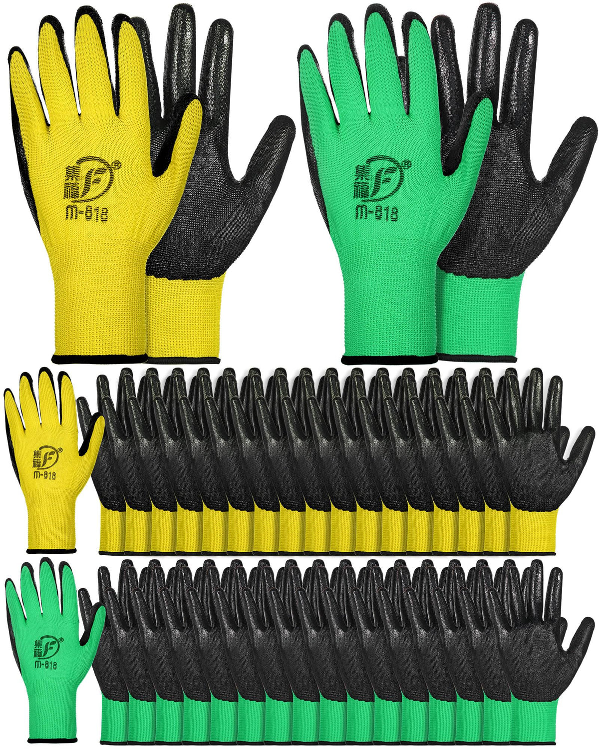 Honeydak 36 Pairs Garden Gloves Bulk for Men Women