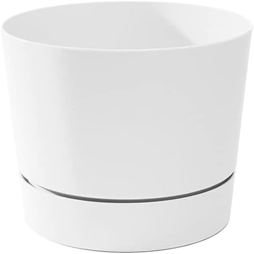 Root & Vessel Majestic Mid-Century Modern Low Profile Cylinder Pot, Matte Black, 6.5"