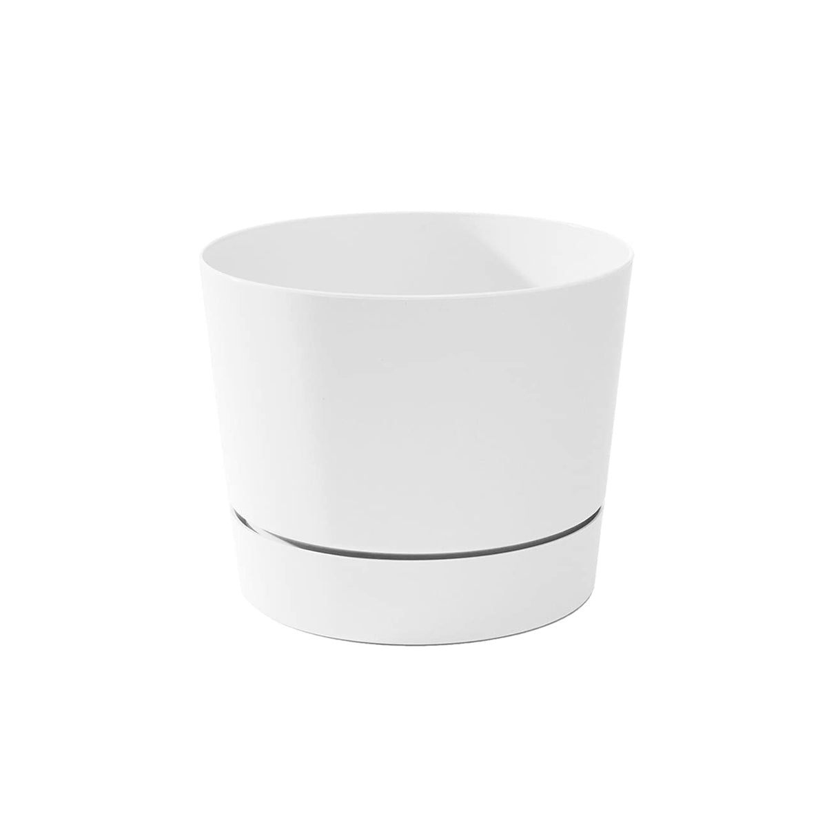 Root & Vessel Majestic Mid-Century Modern Low Profile Cylinder Pot, Matte Black, 6.5"
