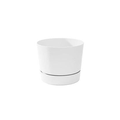 Root & Vessel Majestic Mid-Century Modern Low Profile Cylinder Pot, Matte Black, 6.5"