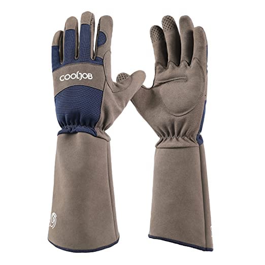 COOLJOB Thorn Proof Rose Pruning Garden Gloves for Men, Long Sleeve Large