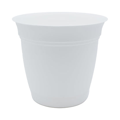 The HC Companies Eclipse Round Planter with Saucer - Outdoor & Indoor Plant Pot with Drainage Holes - Lightweight, UV-Resistant Plastic Pots for Plants, Flowers & Herbs (20" Black, Pack of 1)
