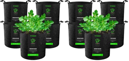 VIVOSUN 5-Pack 5 Gallon Plant Grow Bags Fabric Pots with Handles