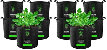 VIVOSUN 5-Pack 5 Gallon Plant Grow Bags Fabric Pots with Handles
