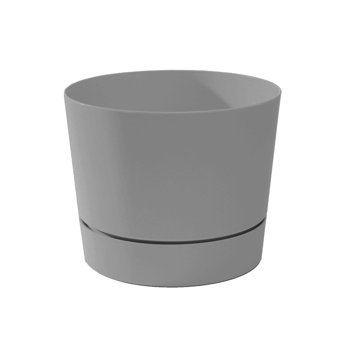 Root & Vessel Majestic Mid-Century Modern Low Profile Cylinder Pot, Matte Black, 6.5"