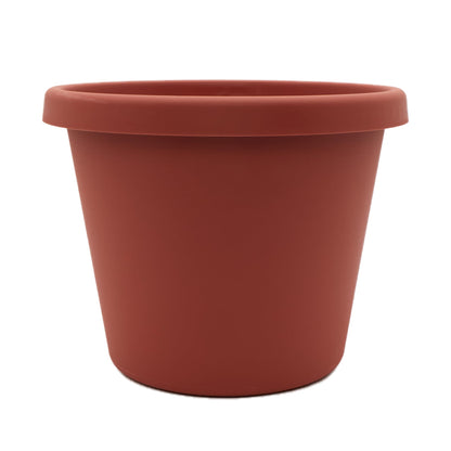 The HC Companies Prima Round Plastic Plant Pot w/Rolled Rim - Lightweight & UV Resistant Flower Pot for Herbs & More - Outdoor & Indoor Plant Pots w/Drainage (12 inch, Warm Gray, Pack of 1)