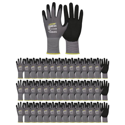 LOCCEF MicroFoam Nitrile Coated Safety Work Gloves