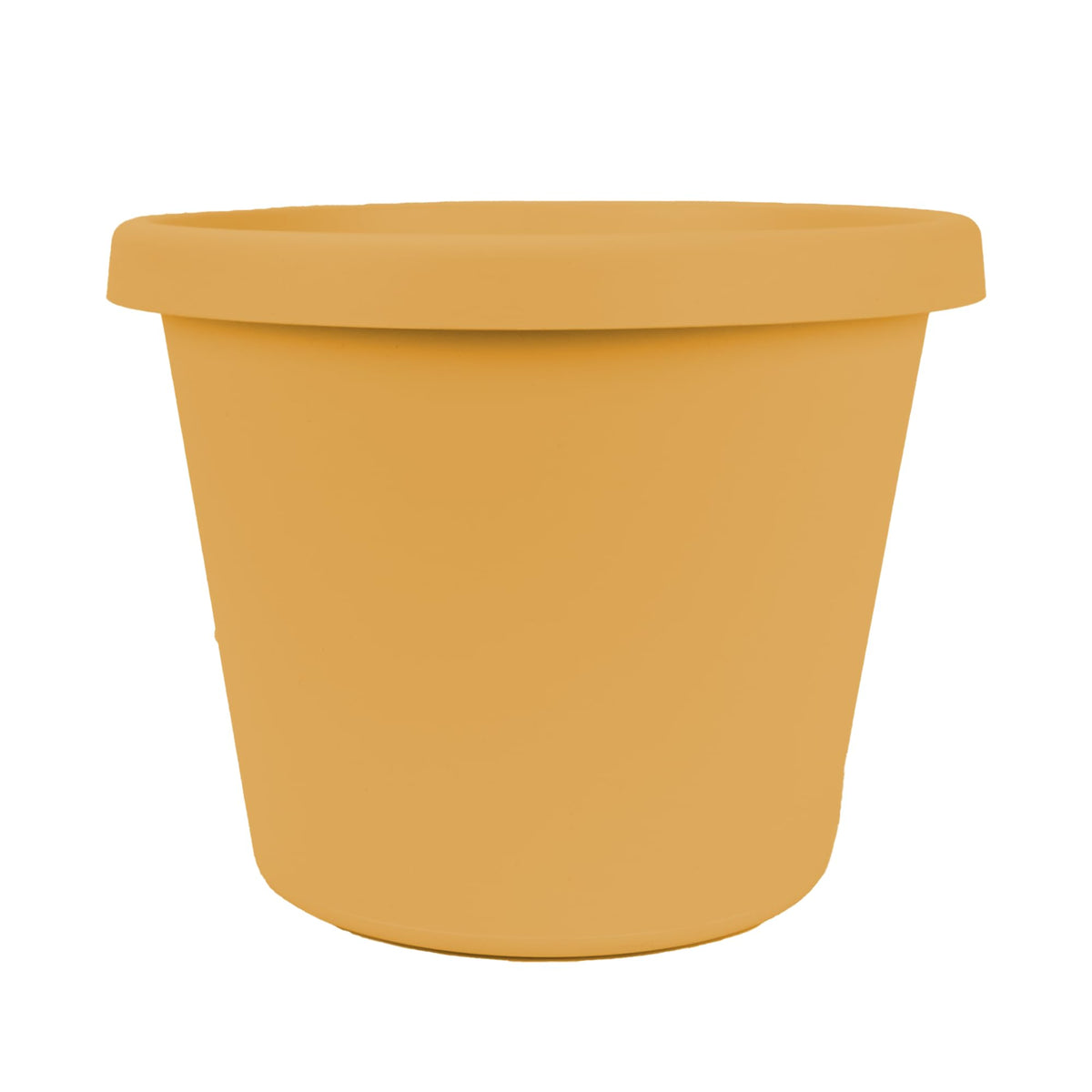 The HC Companies Prima Round Plastic Plant Pot w/Rolled Rim - Lightweight & UV Resistant Flower Pot for Herbs & More - Outdoor & Indoor Plant Pots w/Drainage (12 inch, Warm Gray, Pack of 1)