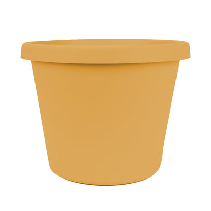 The HC Companies Prima Round Plastic Plant Pot w/Rolled Rim - Lightweight & UV Resistant Flower Pot for Herbs & More - Outdoor & Indoor Plant Pots w/Drainage (12 inch, Warm Gray, Pack of 1)