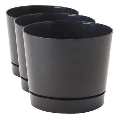Novelty Majestic Full Depth Round Cylinder Pot, Glossy White, 8-Inch (10082)