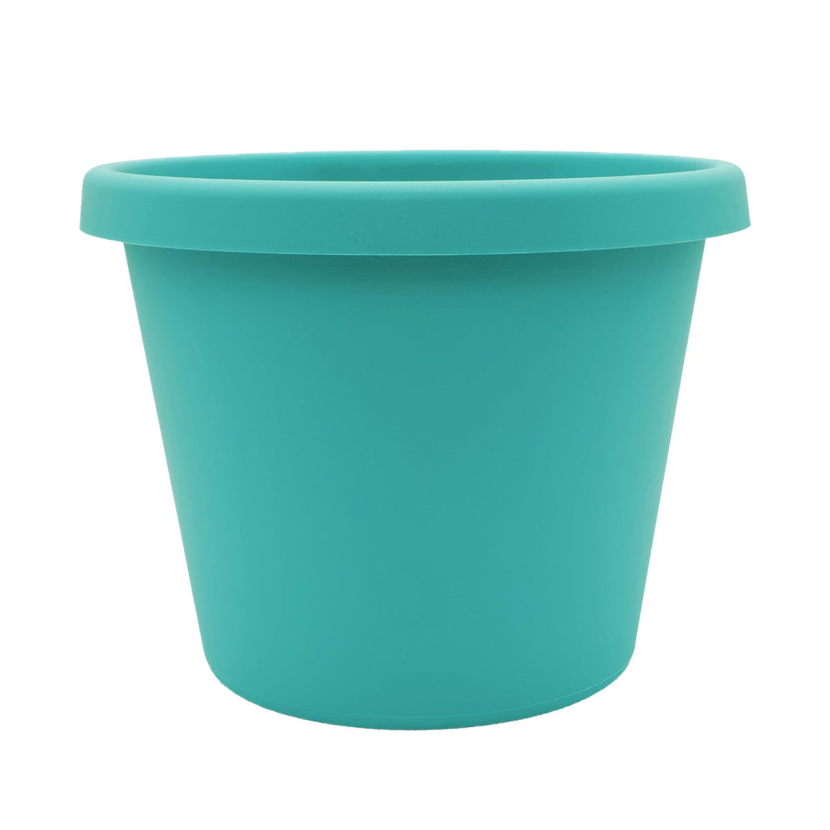 The HC Companies Prima Round Plastic Plant Pot w/Rolled Rim - Lightweight & UV Resistant Flower Pot for Herbs & More - Outdoor & Indoor Plant Pots w/Drainage (12 inch, Warm Gray, Pack of 1)