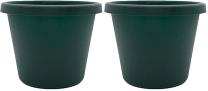 The HC Companies Prima Round Plastic Plant Pot w/Rolled Rim - Lightweight & UV Resistant Flower Pot for Herbs & More - Outdoor & Indoor Plant Pots w/Drainage (12 inch, Warm Gray, Pack of 1)