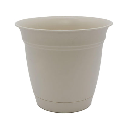 The HC Companies Eclipse Round Planter with Saucer - Outdoor & Indoor Plant Pot with Drainage Holes - Lightweight, UV-Resistant Plastic Pots for Plants, Flowers & Herbs (20" Black, Pack of 1)