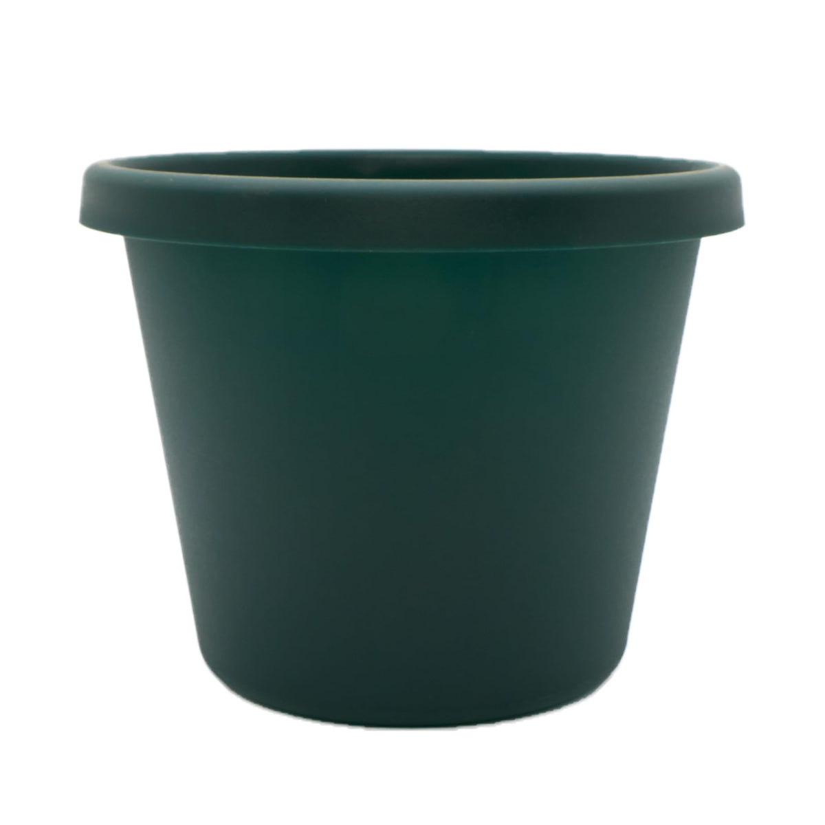 The HC Companies Prima Round Plastic Plant Pot w/Rolled Rim - Lightweight & UV Resistant Flower Pot for Herbs & More - Outdoor & Indoor Plant Pots w/Drainage (12 inch, Warm Gray, Pack of 1)