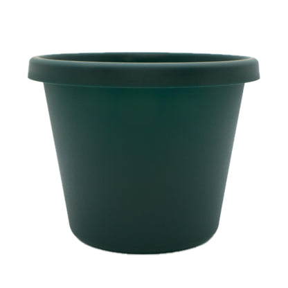 The HC Companies Prima Round Plastic Plant Pot w/Rolled Rim - Lightweight & UV Resistant Flower Pot for Herbs & More - Outdoor & Indoor Plant Pots w/Drainage (12 inch, Warm Gray, Pack of 1)