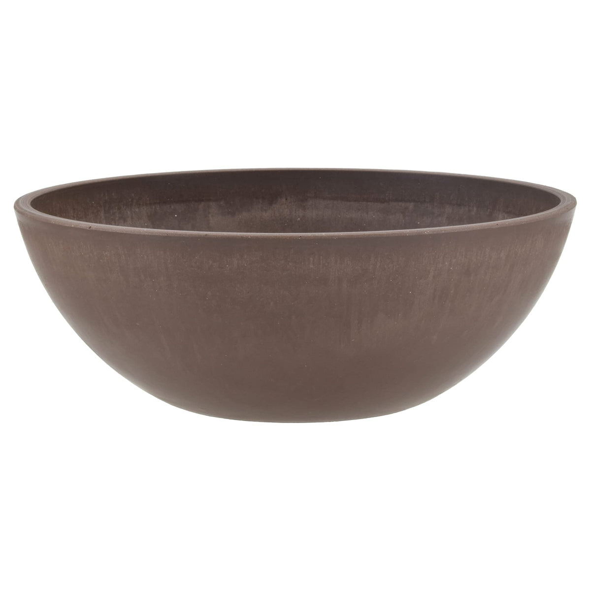 PSW Pot Collection M30TP 10-inch Plastic/Stone/Wood Composite Low Bowl Planter – No Drainage Hole (Drillable), Shallow Indoor/Outer Pot for Succulents, Bonsai, Fairy Gardens, Herbs, Taupe