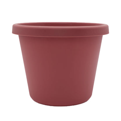 The HC Companies Prima Round Plastic Plant Pot w/Rolled Rim - Lightweight & UV Resistant Flower Pot for Herbs & More - Outdoor & Indoor Plant Pots w/Drainage (12 inch, Warm Gray, Pack of 1)