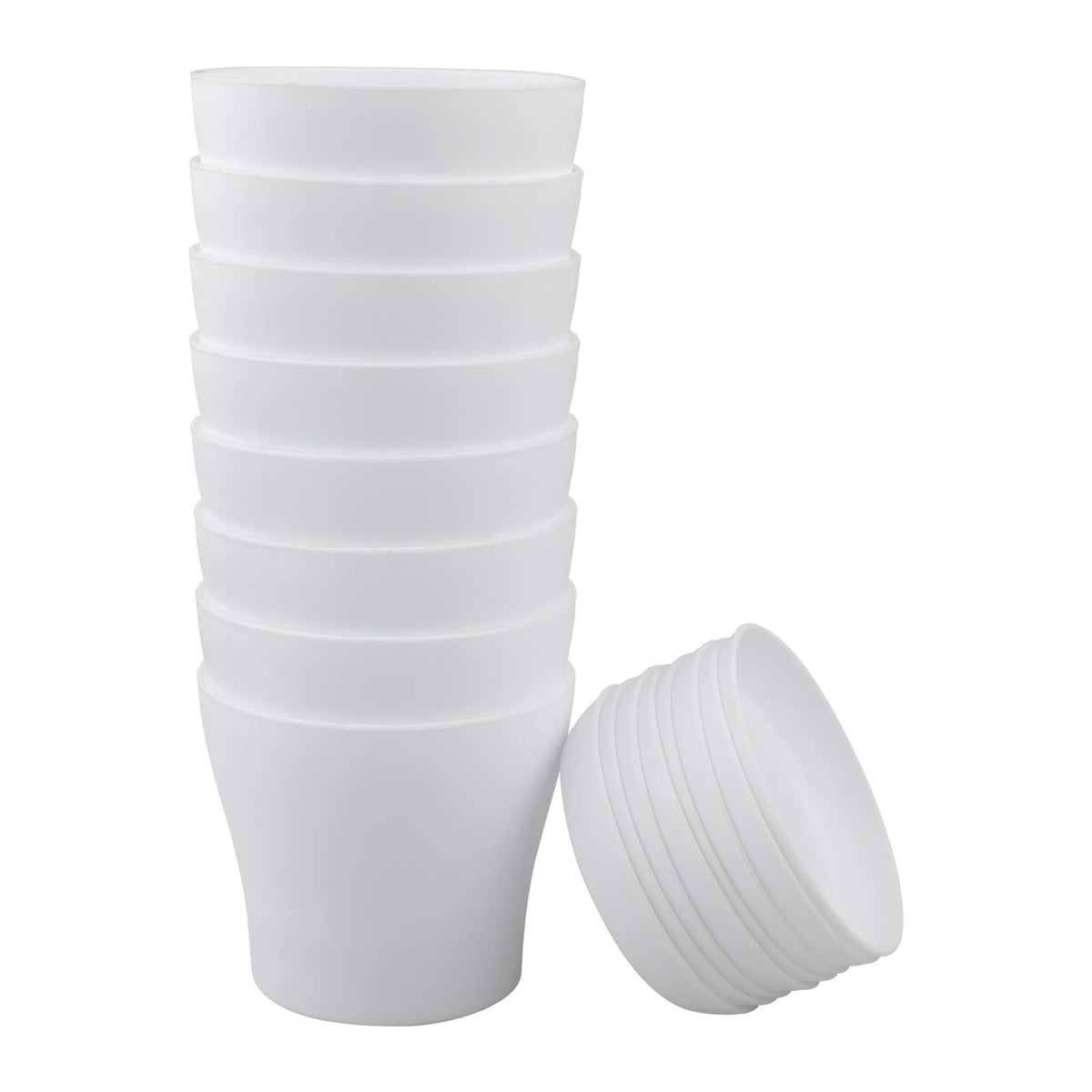 KINGLAKE 8 Pcs 4" Plastic Plant Flower Seedlings Nursery Pot/Pots Planter Colorful Flower Plant Container Seed Starting Pots with Pallet and Drainage Holes for Home Garden Flowers Plants,8 Colors