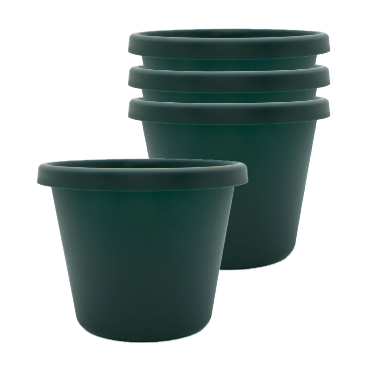 The HC Companies Prima Round Plastic Plant Pot w/Rolled Rim - Lightweight & UV Resistant Flower Pot for Herbs & More - Outdoor & Indoor Plant Pots w/Drainage (12 inch, Warm Gray, Pack of 1)
