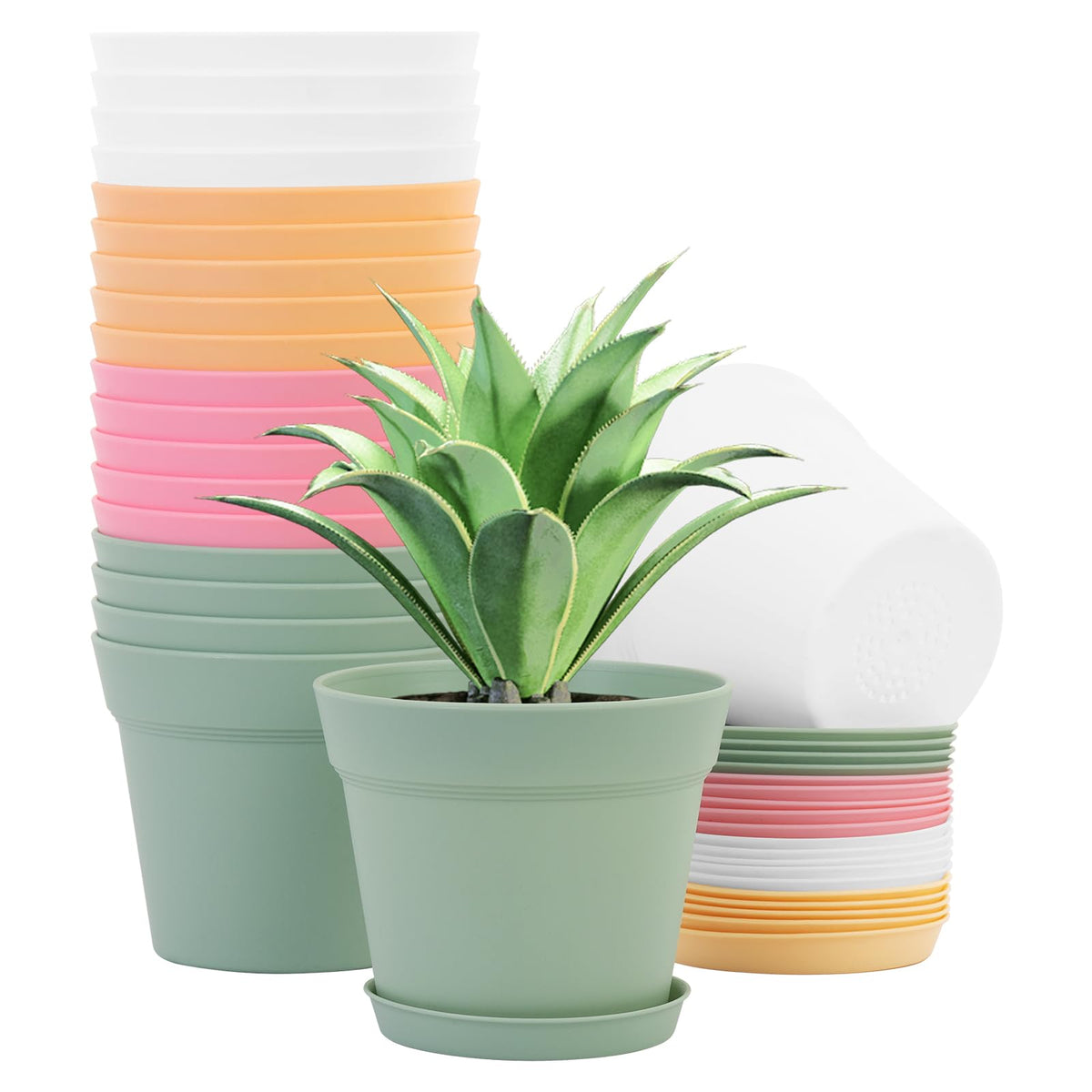 GARDIFE 20 Pack 4 inch Plant pots, planters for Indoor Plants, Flower pots, Color
