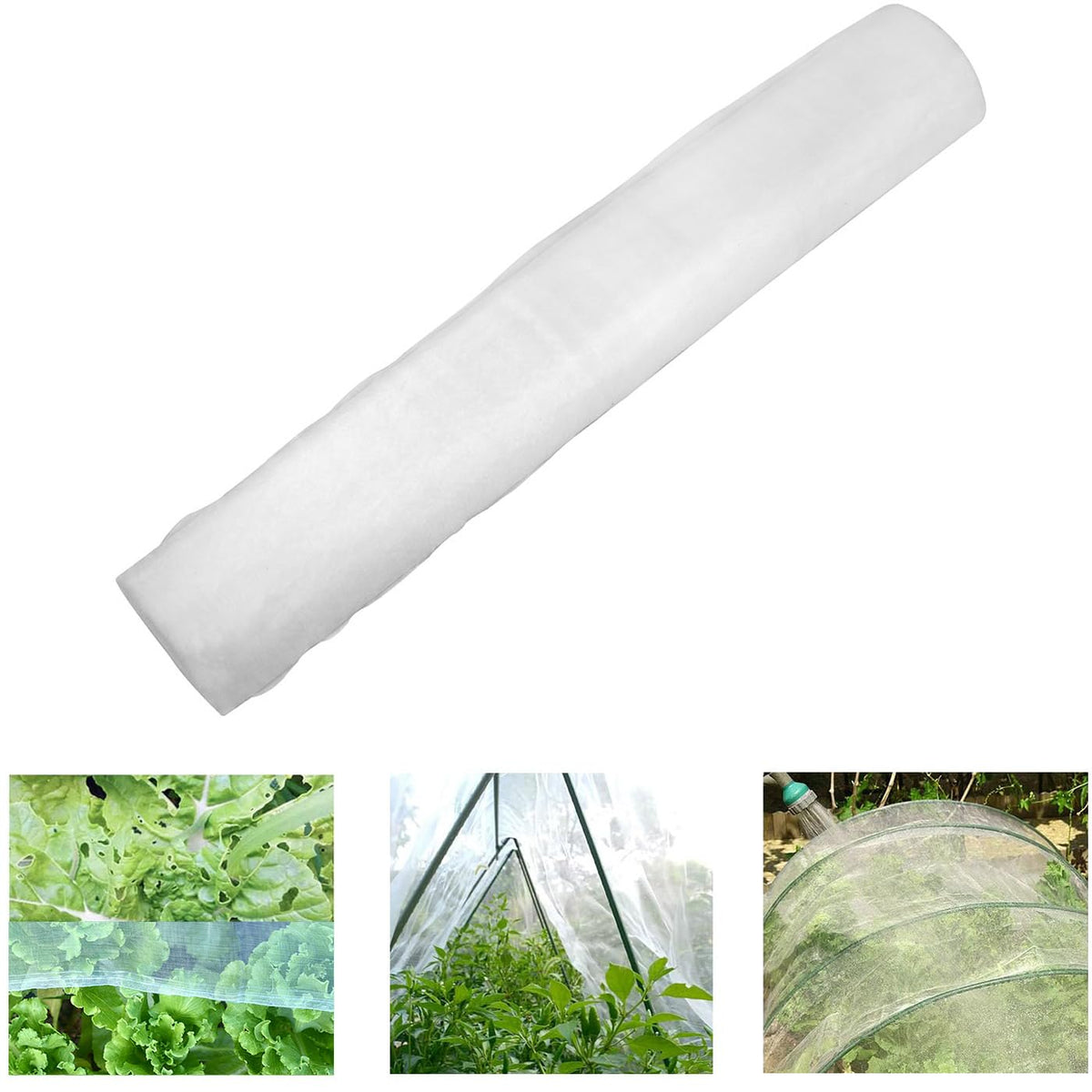 Roll Packed 8x100FT Garden Netting, Fine Mesh Insect Barrier for Plants