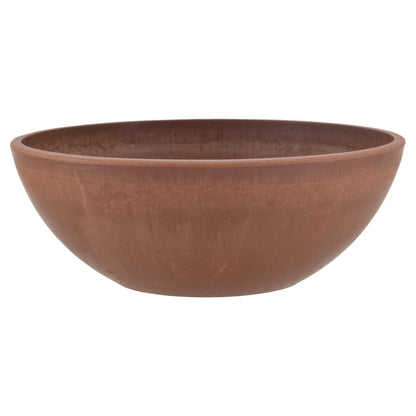 PSW Pot Collection M30TP 10-inch Plastic/Stone/Wood Composite Low Bowl Planter – No Drainage Hole (Drillable), Shallow Indoor/Outer Pot for Succulents, Bonsai, Fairy Gardens, Herbs, Taupe