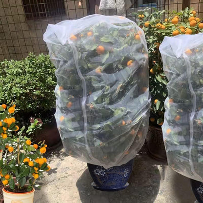 Agfabric Bird Netting 84" Hx72 W Garden Netting Insect Pest Barrier,Plant Cover Fruit Tree Netting Mesh Protection Bag with Zipper,White
