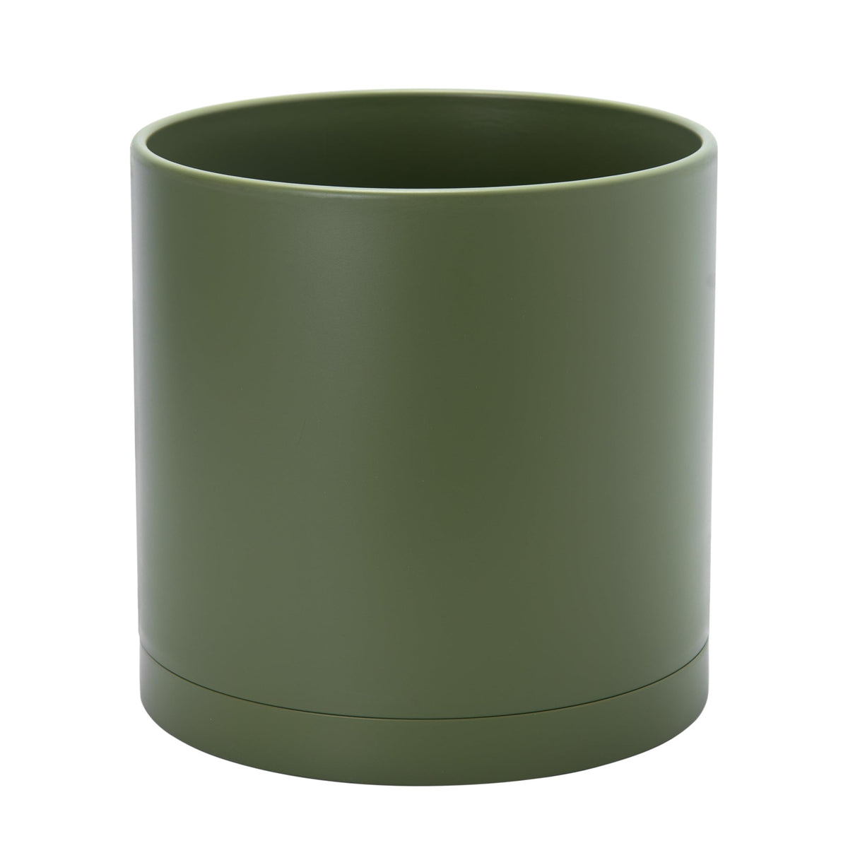 D'vine Dev Plastic Planter Pot with Saucer, 8 in, Black, 74-X-B-1