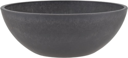 PSW Pot Collection M30TP 10-inch Plastic/Stone/Wood Composite Low Bowl Planter – No Drainage Hole (Drillable), Shallow Indoor/Outer Pot for Succulents, Bonsai, Fairy Gardens, Herbs, Taupe