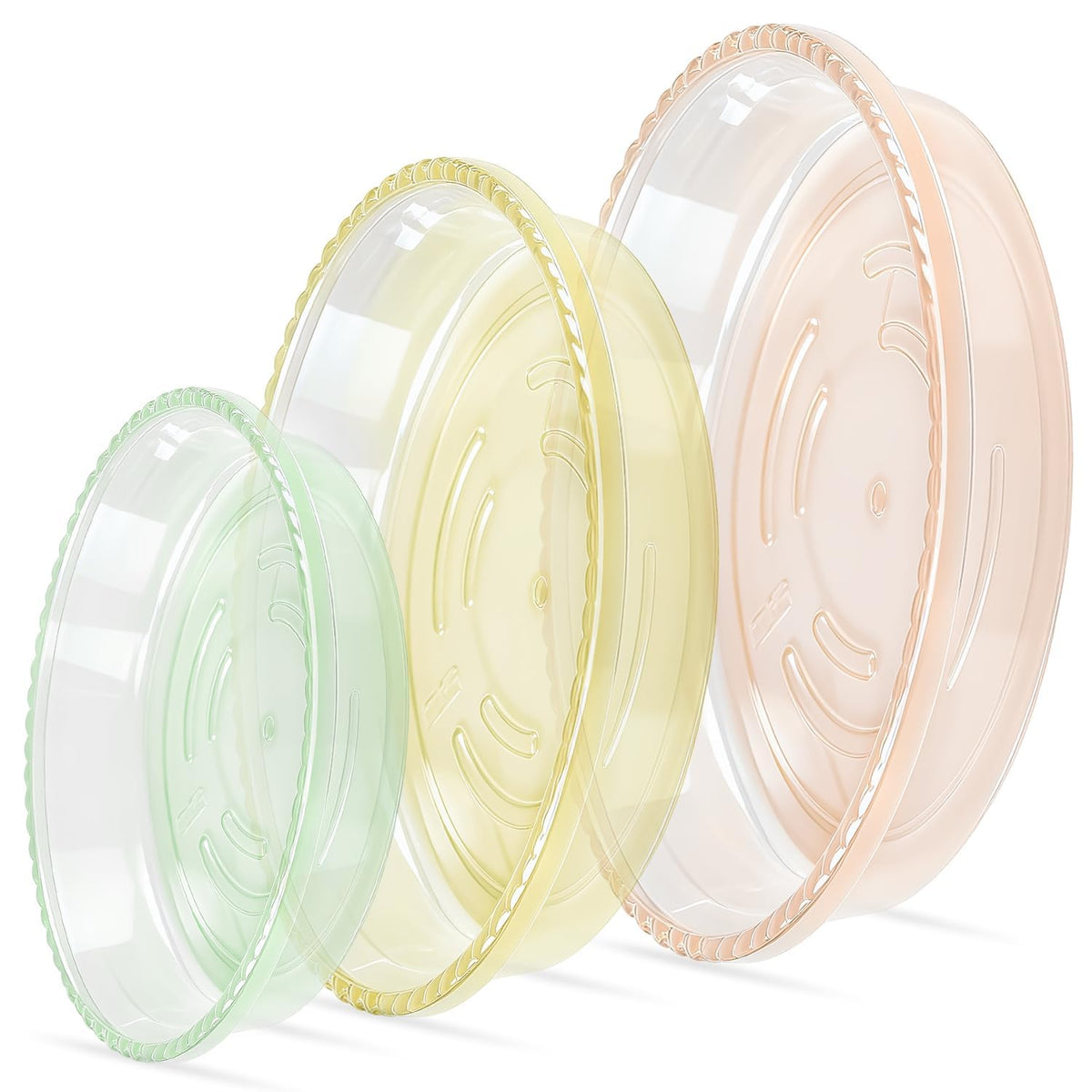 SupKing 9 Pack Plant Saucers (6inch /8inch /10inch), Heavy Sturdy Plant Trays Pot Tray for Indoor Clear Plastic Flower Pot Saucers Thicker Plant Water Drip Trays for pots- Clear
