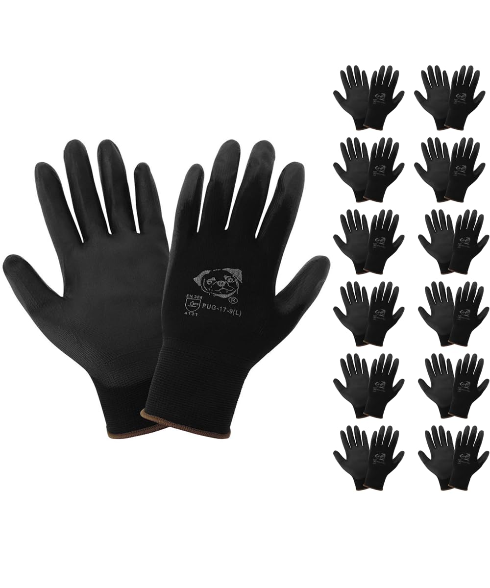 Global Glove PUG-17 Lightweight Polyurethane Dipped Work Gloves