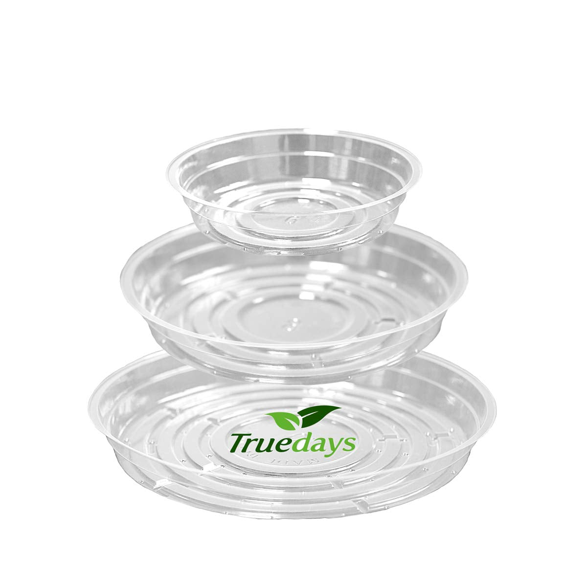 TRUEDAYS 20 Pack Plant Saucers (6 inch / 8inch / 10inch / 12inch) Clear Plant Saucers Flower Pot Tray Excellent for Indoor & Outdoor Plants