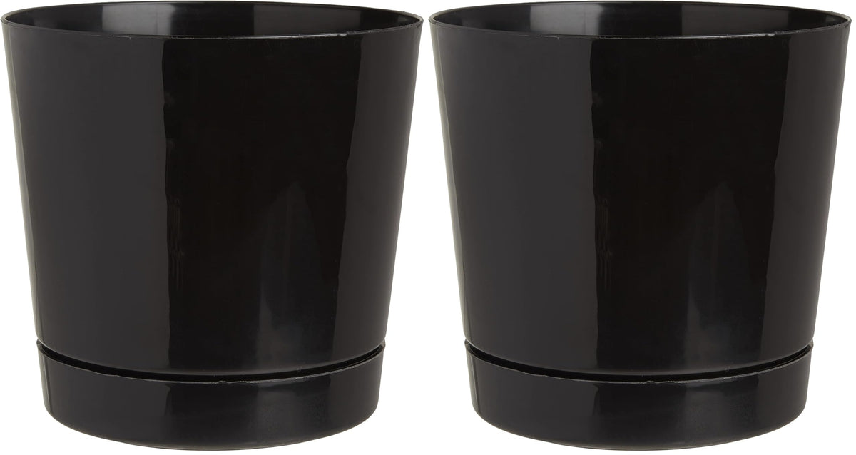 Novelty Majestic Full Depth Round Cylinder Pot, Glossy White, 8-Inch (10082)