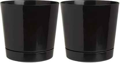 Novelty Majestic Full Depth Round Cylinder Pot, Glossy White, 8-Inch (10082)