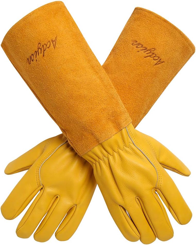 Acdyion Long Thorn Proof Gardening Gloves for Men & Women, Rose Pruning