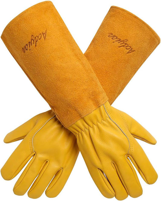 Acdyion Long Thorn Proof Gardening Gloves for Men & Women, Rose Pruning