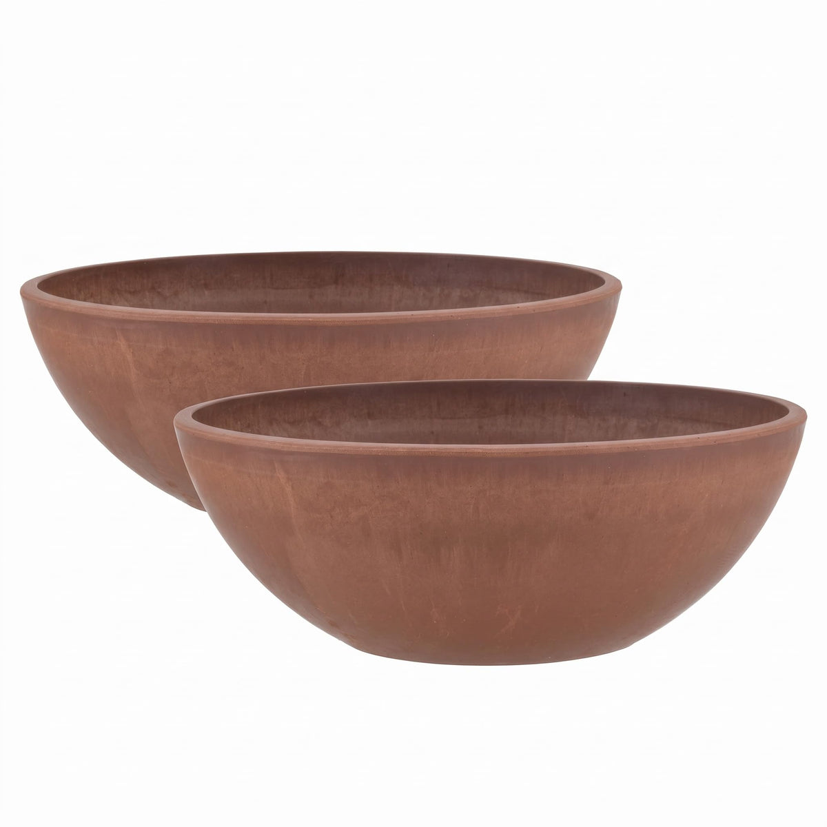 PSW Pot Collection M30TP 10-inch Plastic/Stone/Wood Composite Low Bowl Planter – No Drainage Hole (Drillable), Shallow Indoor/Outer Pot for Succulents, Bonsai, Fairy Gardens, Herbs, Taupe