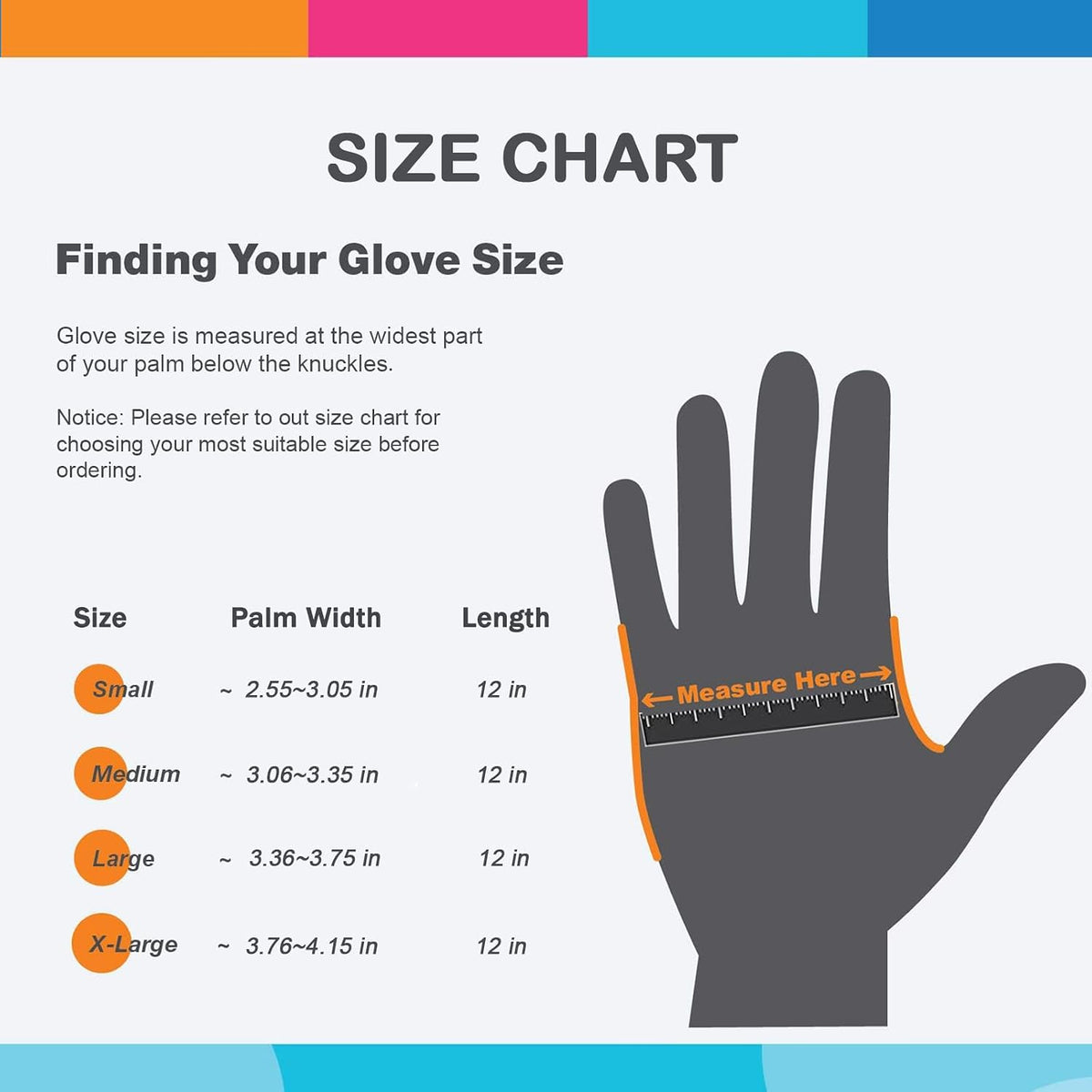 Bamllum Kitchen Cleaning Gloves, Latex-Free, Cotton Flocked Liner, Medium