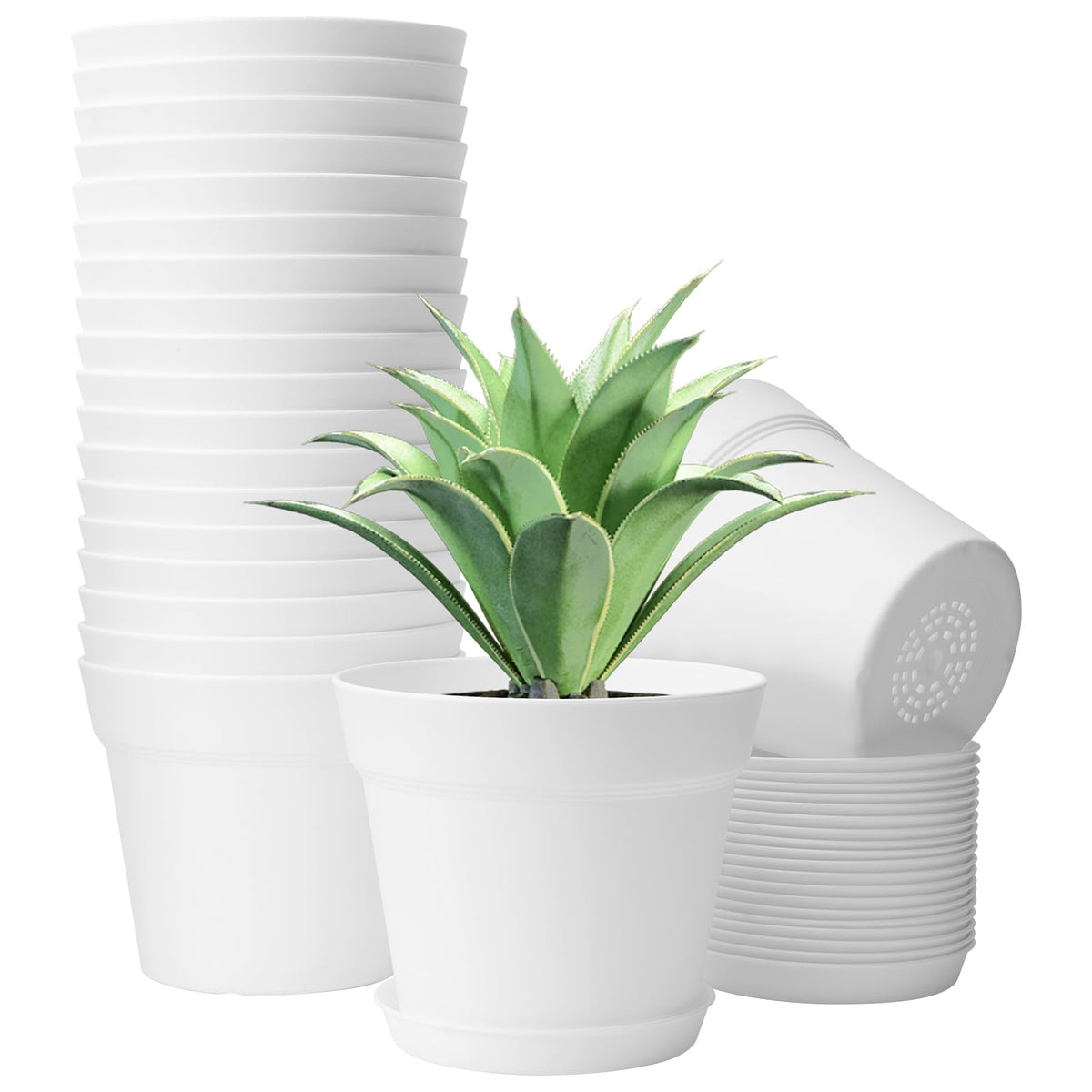 GARDIFE 20 Pack 4 inch Plant pots, planters for Indoor Plants, Flower pots, Color