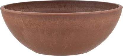 PSW Pot Collection M30TP 10-inch Plastic/Stone/Wood Composite Low Bowl Planter – No Drainage Hole (Drillable), Shallow Indoor/Outer Pot for Succulents, Bonsai, Fairy Gardens, Herbs, Taupe