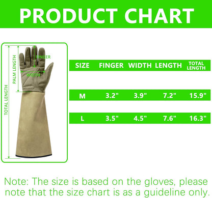 Professional Rose Pruning Thorn Proof Gardening Gloves with Long Forearm Protection for Men and Women