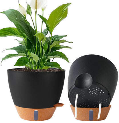 8/10/12 Inch Self Watering Pots for Indoor/Outdoor Plants