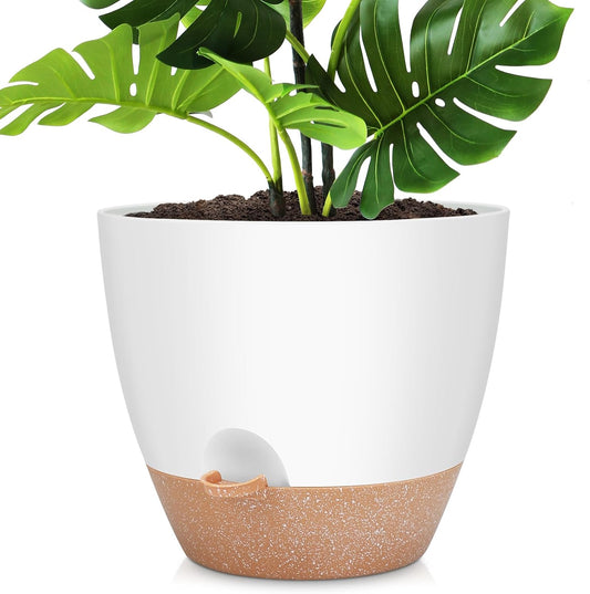 YNNICO 12 inch Large Self Watering Plant Pots for Indoor Outdoor Plants