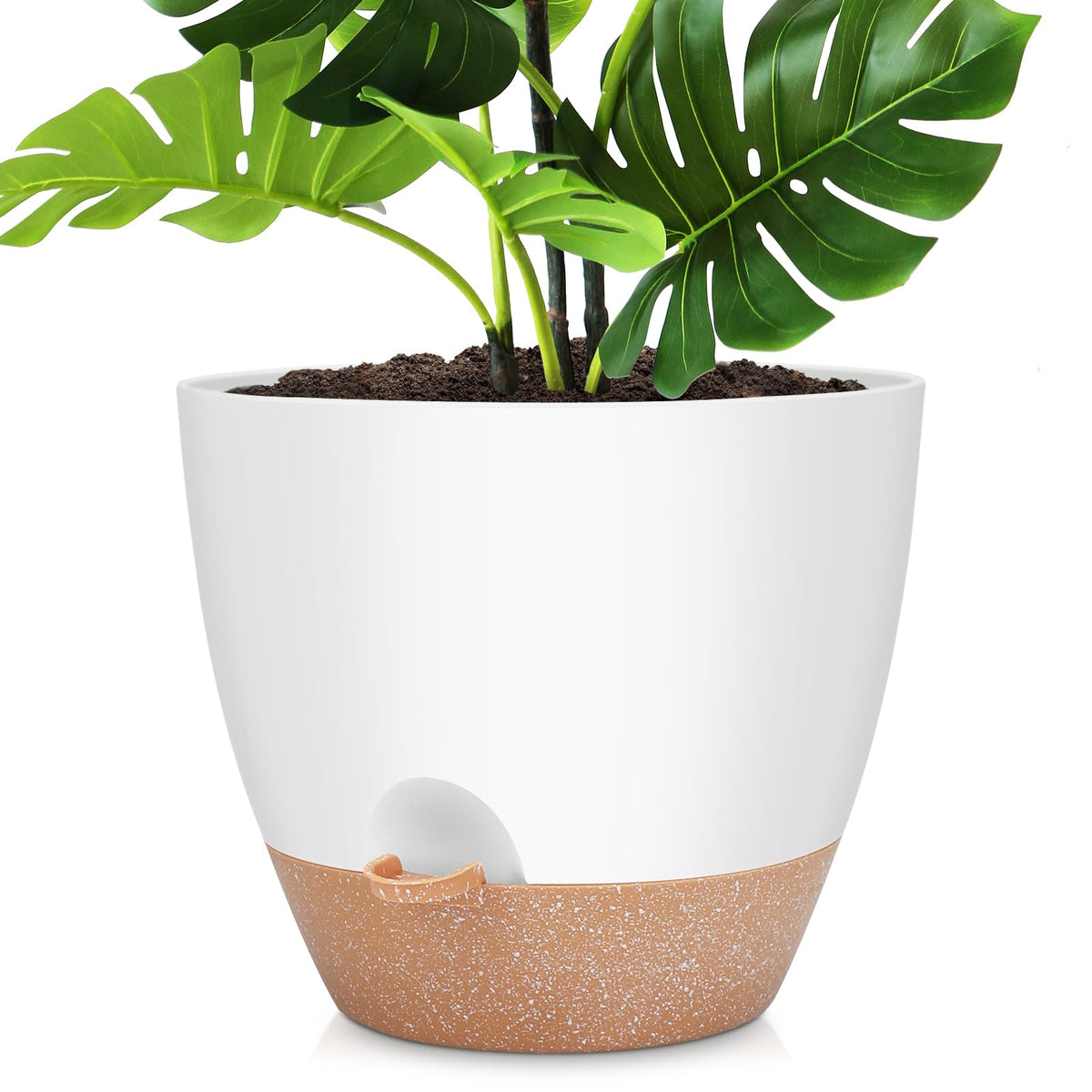 YNNICO 12 inch Large Self Watering Plant Pots for Indoor Outdoor Plants