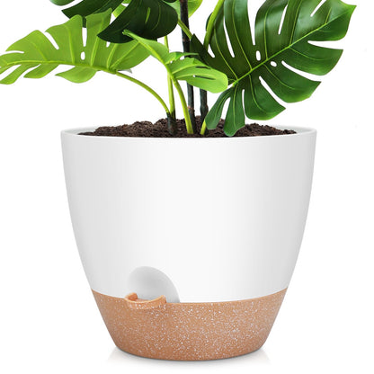 YNNICO 12 inch Large Self Watering Plant Pots for Indoor Outdoor Plants
