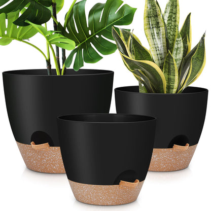 YNNICO 12 inch Large Self Watering Plant Pots for Indoor Outdoor Plants