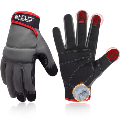 HANDLANDY Work Gloves for Men & Women, Utility Mechanic Working Gloves Touch Screen, Flexible Gardening Gloves for Yard